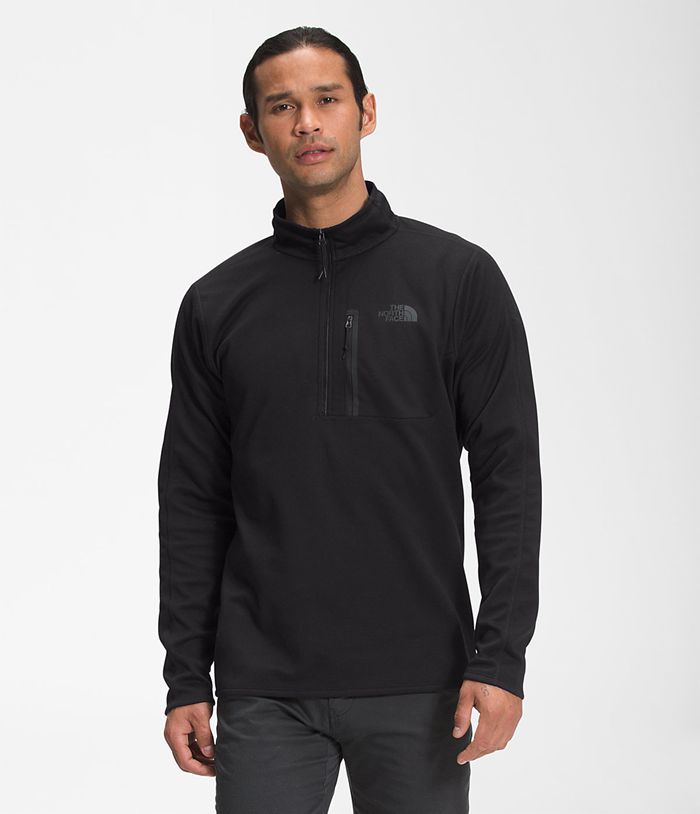 The North Face Softshell Μπουφαν Μαυρα Ανδρικα Canyonlands ½ Zip - Greece 5390VQGEZ